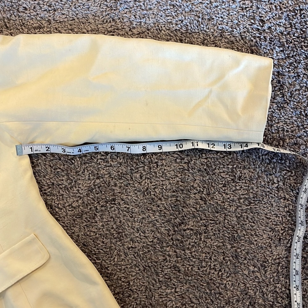 Vintage Silk Skirt Blazer Suit Set Valerie Stevens Pale Yellow - Picture 13 of 15